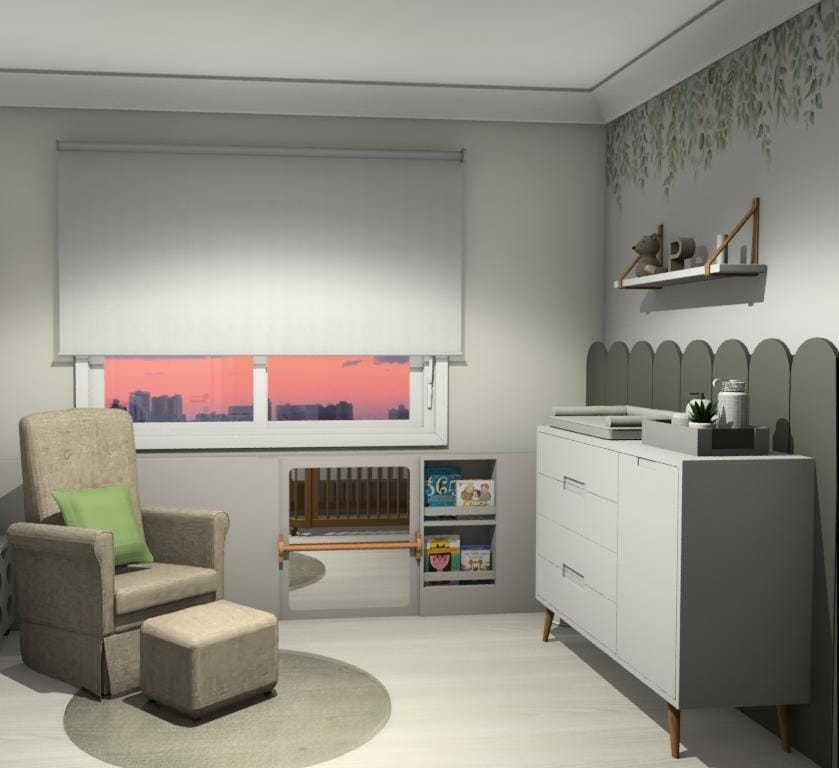 Visualização em 3D do quarto do Pedro